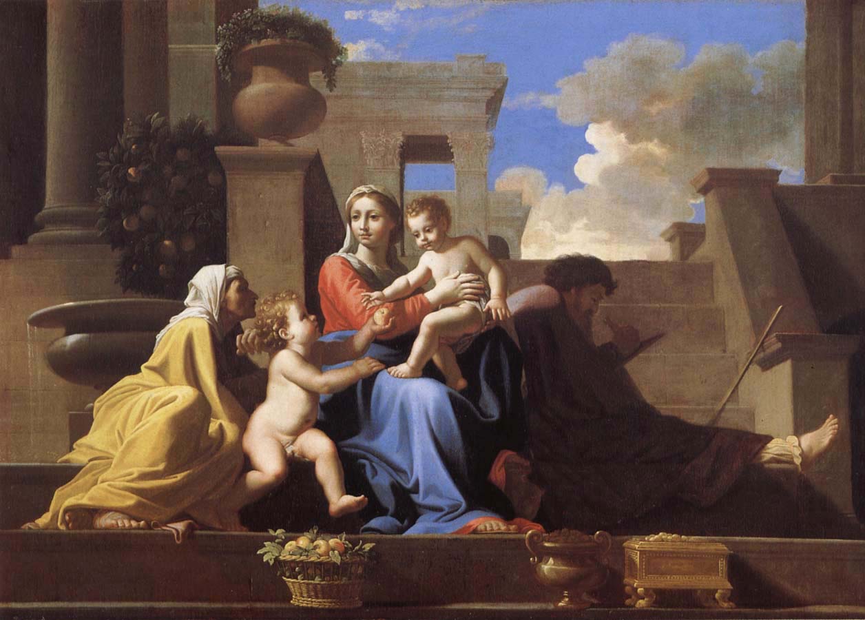 The Holy Family on the Steps